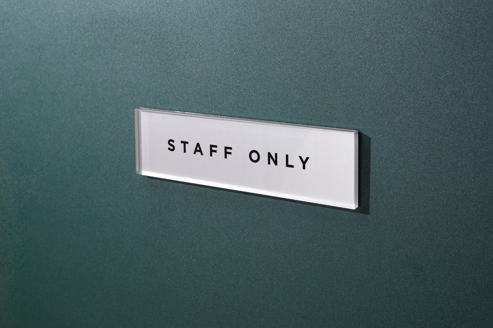 Silver Acrylic Wall Plate Sign - Personalized Stick On Door Office Salon Lash Nails Small Business Shop Signage Work Rental Room Number