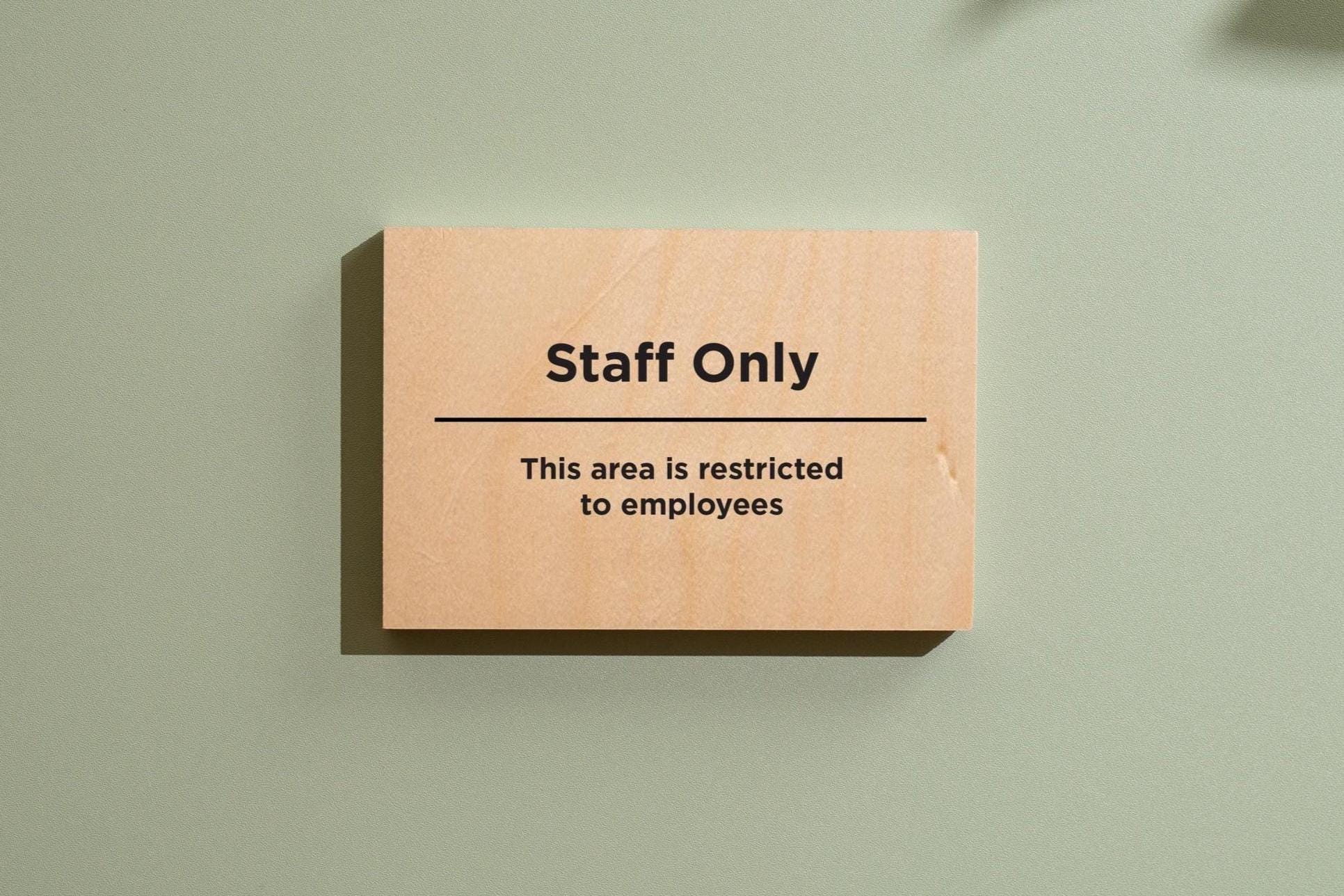 4x6 Birch Plywood Sign (D4) - Your Text On Wooden Signage, Custom Stick On Signs for Desk or Wall, Guests Shop Office Business Directional