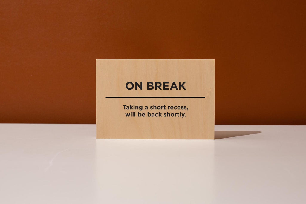 4x6 Birch Plywood Sign (D4) - Your Text On Wooden Signage, Custom Stick On Signs for Desk or Wall, Guests Shop Office Business Directional