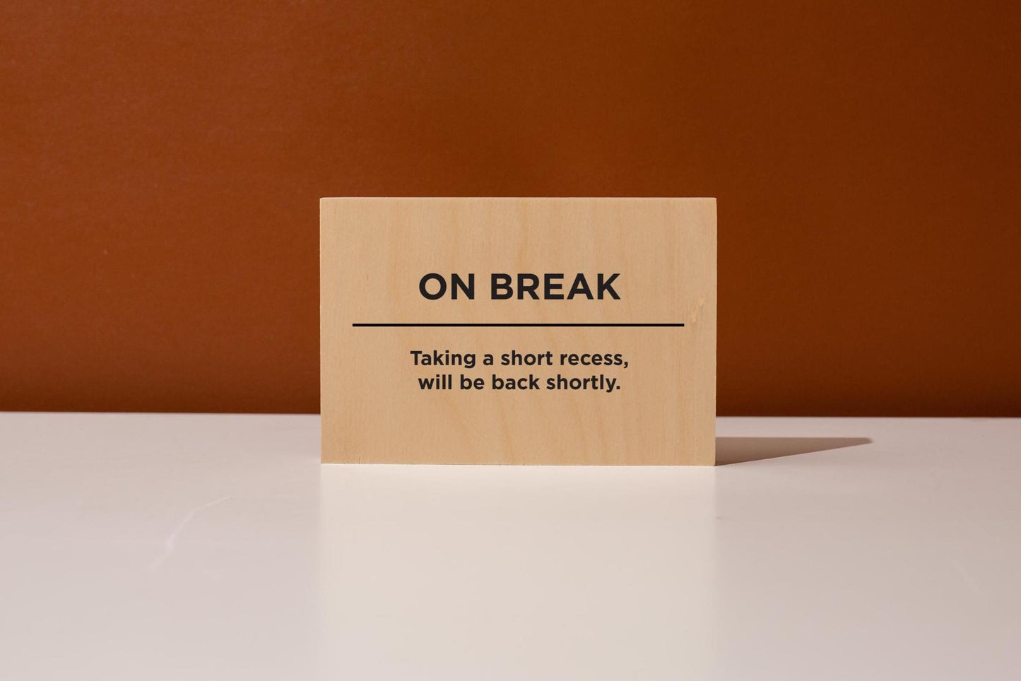 4x6 Birch Plywood Sign (D4) - Your Text On Wooden Signage, Custom Stick On Signs for Desk or Wall, Guests Shop Office Business Directional