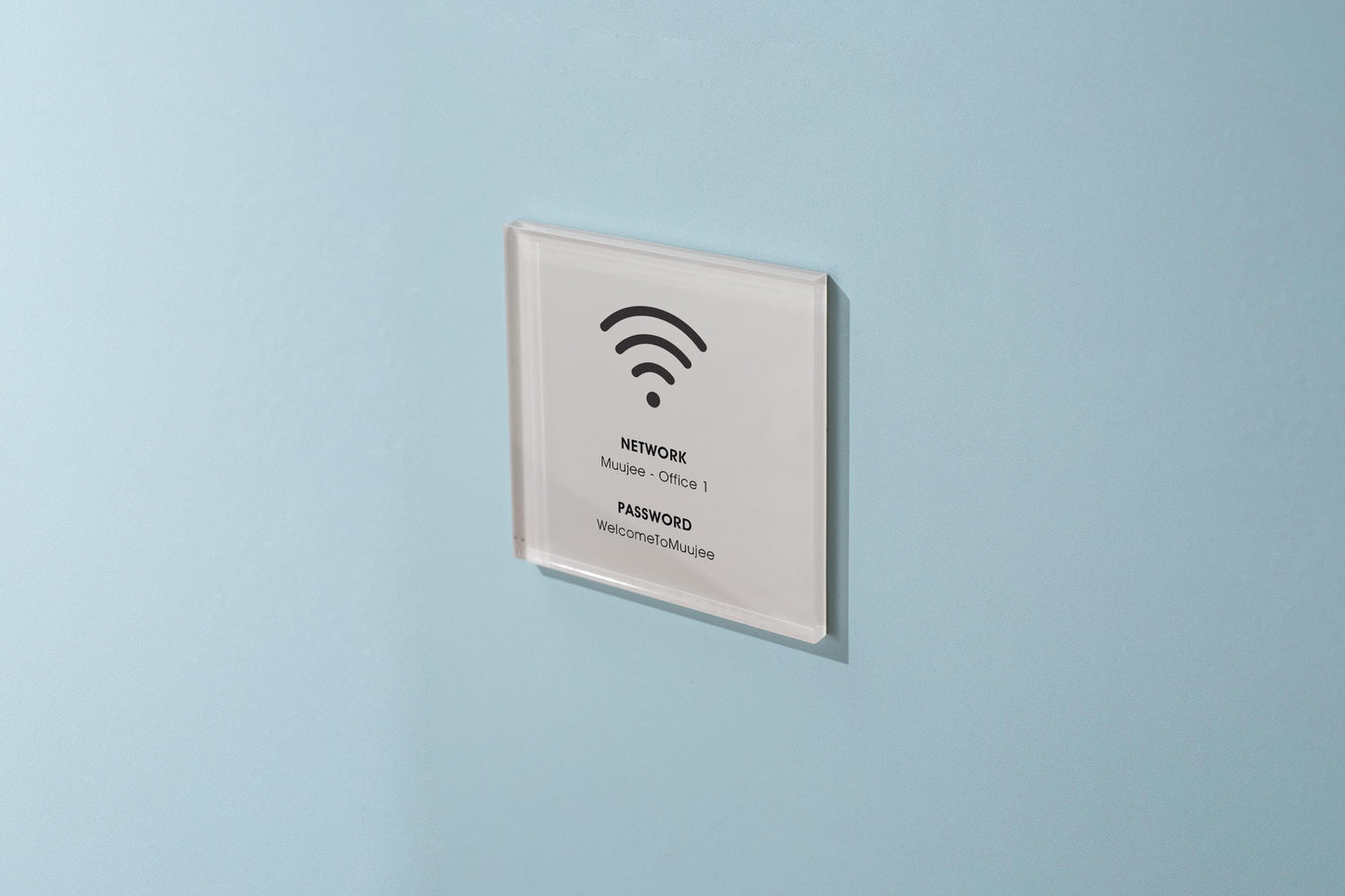 Square Pastel Wall Wifi Sign (D3) - 6x6" Custom Stick On Wifi Password Signage Business Shop Restaurant Office Work Home Vacation Rental