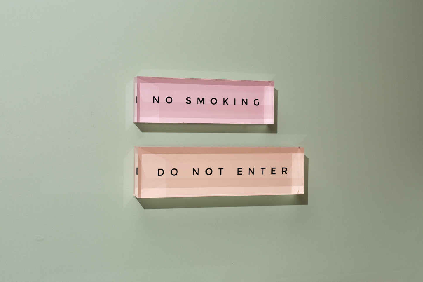 Pastel Acrylic Wall Name Block (D4) - Room Sign Name Work Title CEO Job Office Decor Promotion Coworker Staff Gifts, Stick on Wall Signage