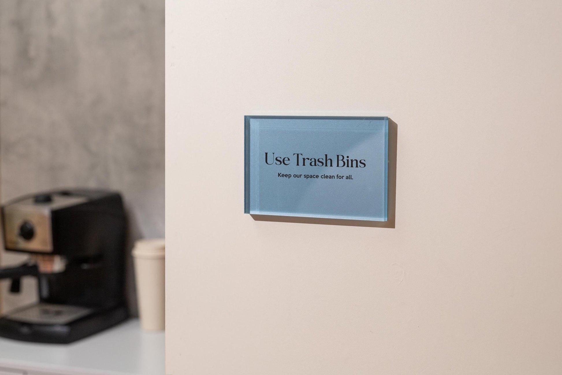 4x6 Pastel Acrylic Wall Sign (D1) - Your Text On Wall Sign Custom Stick-On Signage for Guests Shop Office Business Direction Instructions