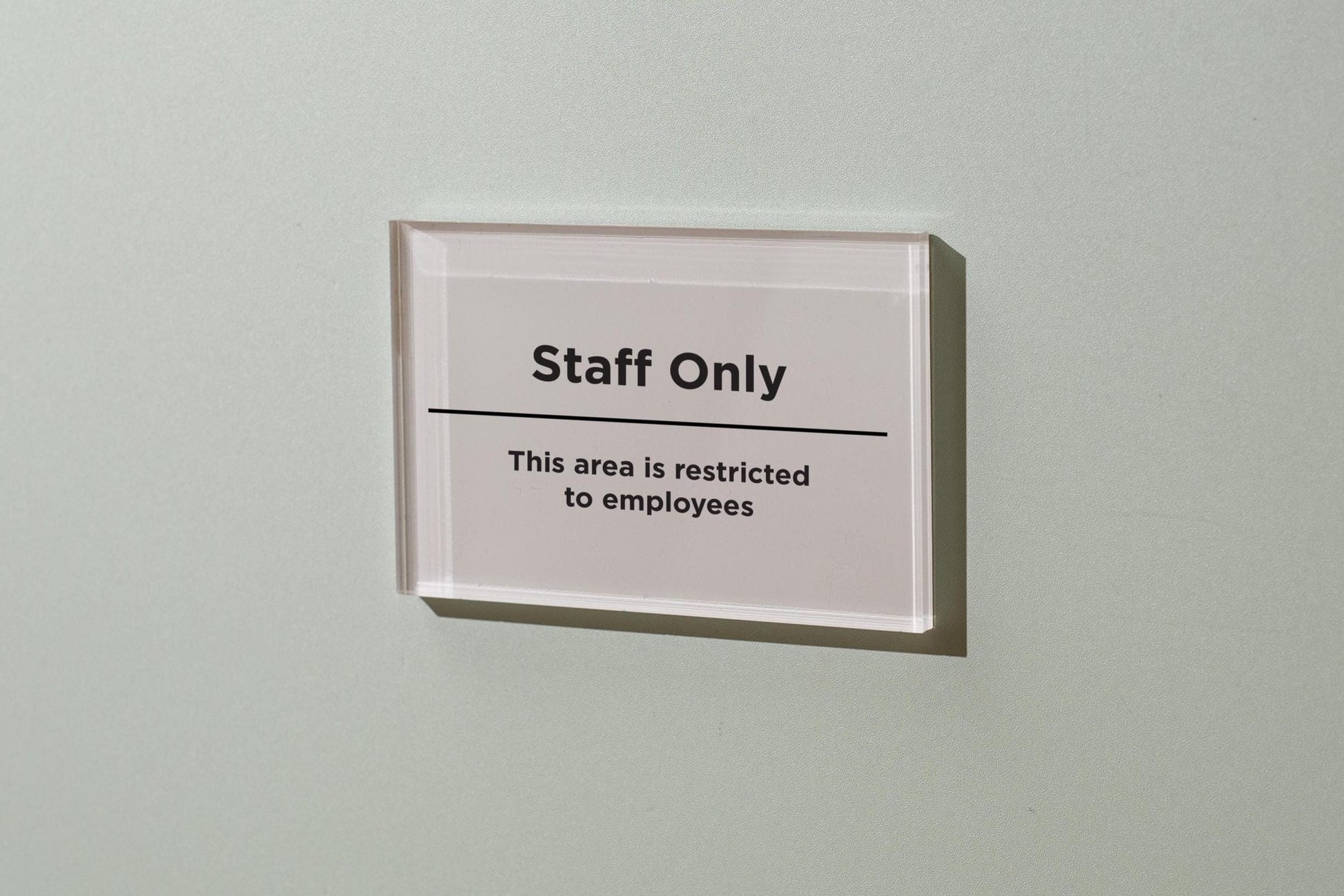 4x6 Pastel Acrylic Wall Sign (D4) - Your Text On Wall Sign Custom Stick-On Signage for Guests Shop Office Business Direction Instructions