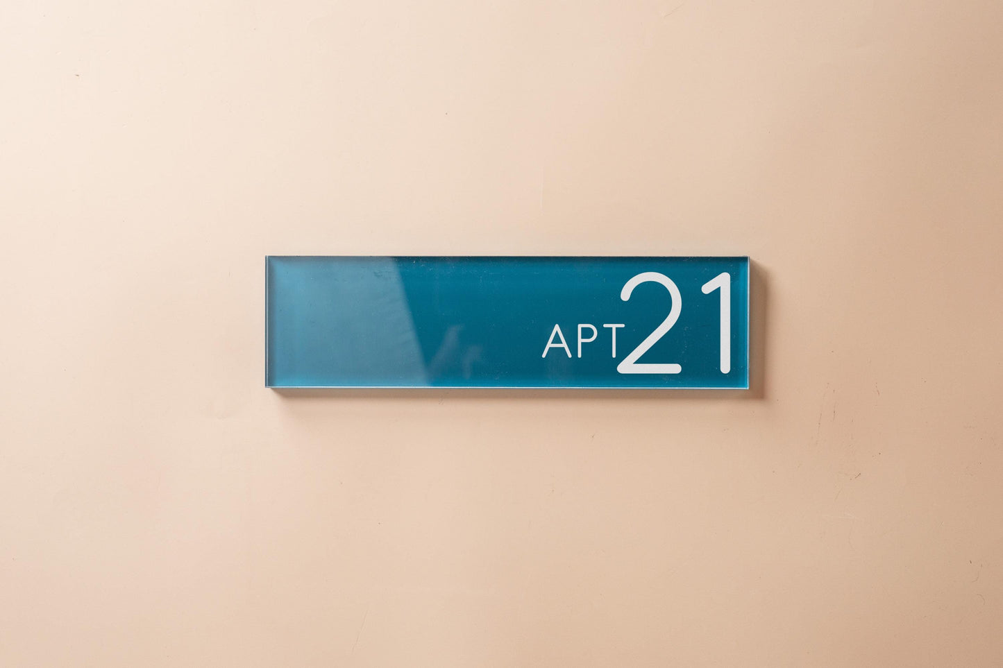 Pastel Acrylic Wall Plate Sign (D2) - Personalized StickOn Door Office Salon Business Small Shop Work Rental Room Suite Floor Number Display
