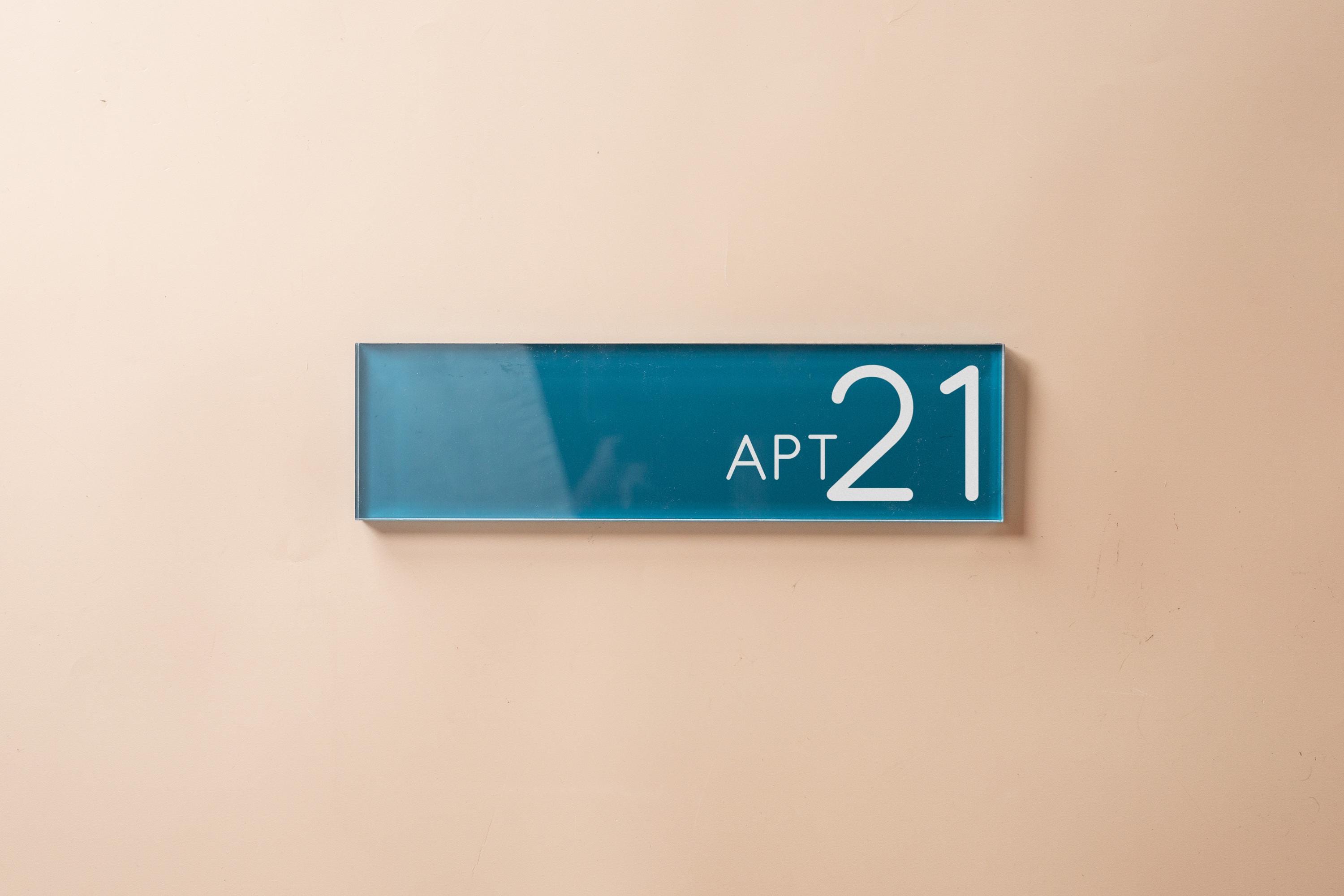 Pastel Acrylic Wall Plate Sign (D2) - Personalized StickOn Door Office Salon Business Small Shop Work Rental Room Suite Floor Number Display