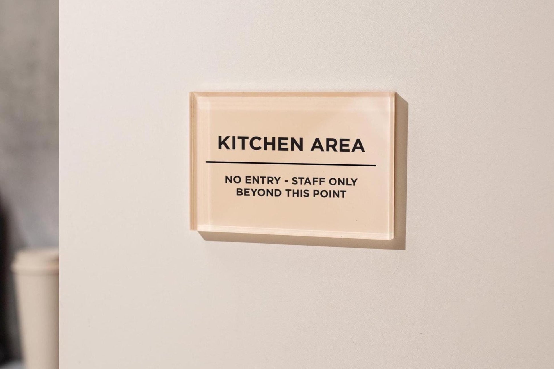 4x6 Pastel Acrylic Wall Sign (D4) - Your Text On Wall Sign Custom Stick-On Signage for Guests Shop Office Business Direction Instructions