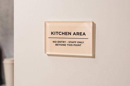 4x6 Pastel Acrylic Wall Sign (D4) - Your Text On Wall Sign Custom Stick-On Signage for Guests Shop Office Business Direction Instructions