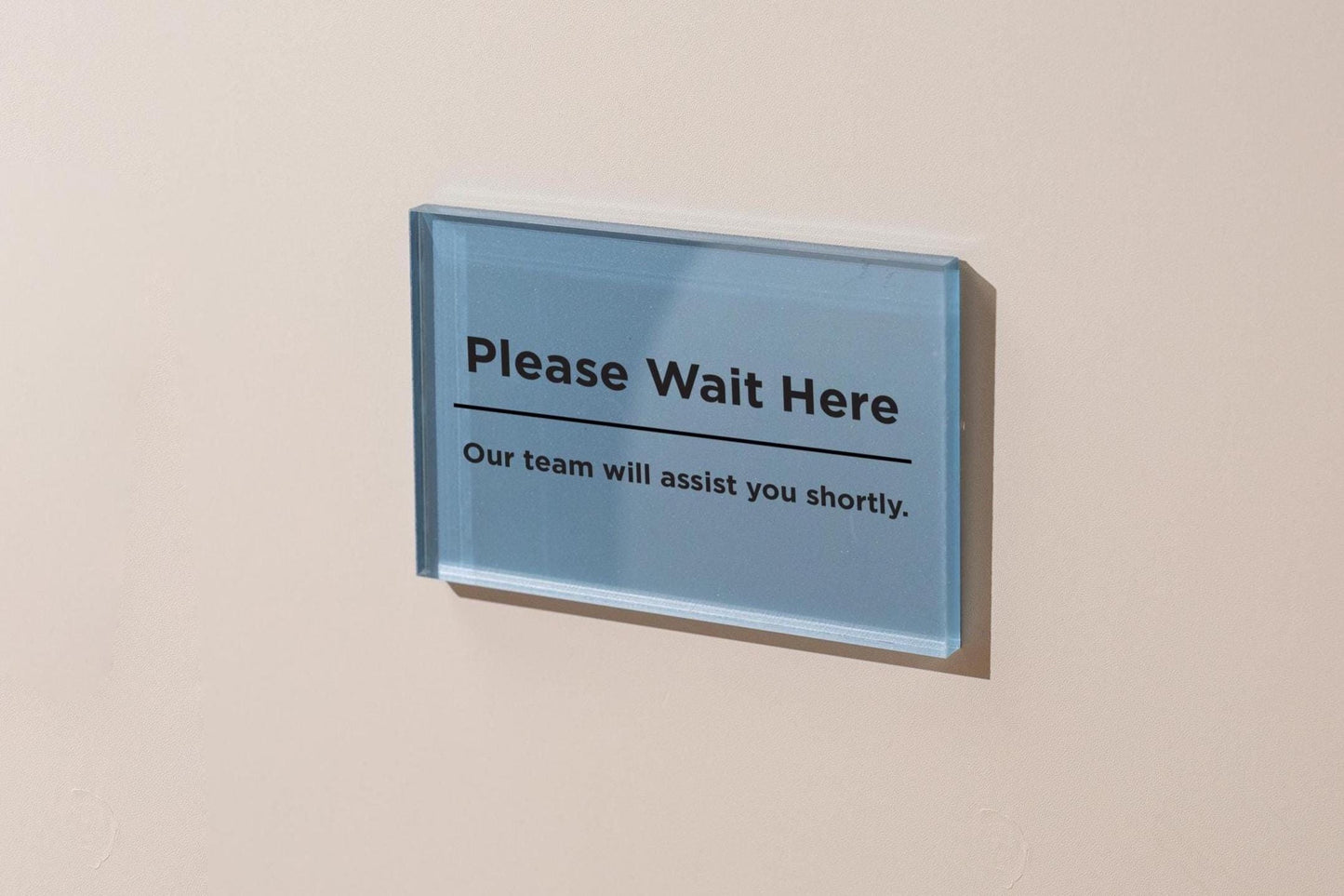 4x6 Pastel Acrylic Wall Sign (D4) - Your Text On Wall Sign Custom Stick-On Signage for Guests Shop Office Business Direction Instructions