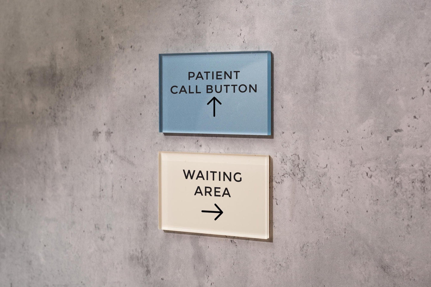 4x6 Pastel Acrylic Wall Sign (D2) - Your Text On Wall Sign Stick-On Signage for Guests Shop Office Business Direction Instructions Arrows