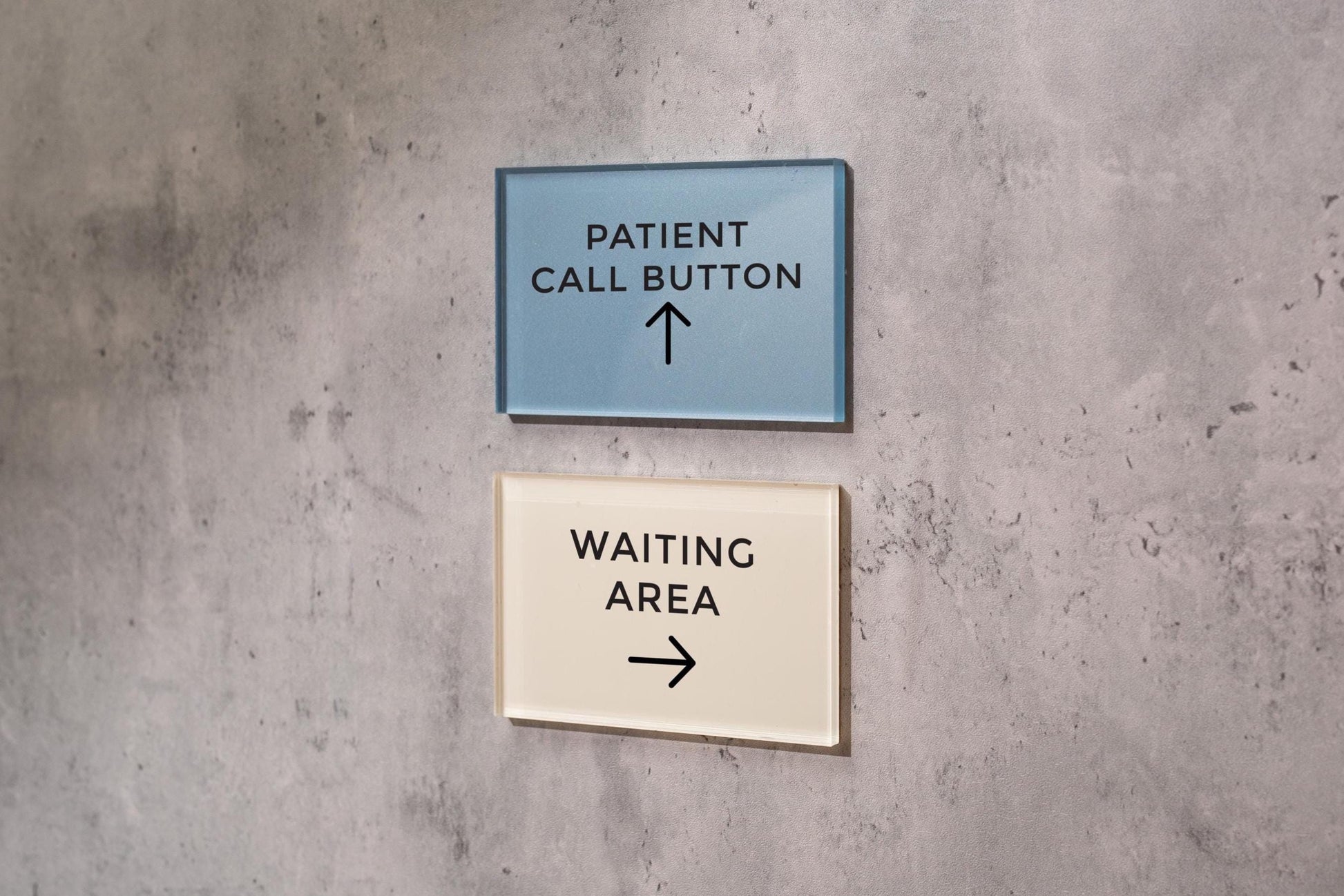 4x6 Pastel Acrylic Wall Sign (D2) - Your Text On Wall Sign Stick-On Signage for Guests Shop Office Business Direction Instructions Arrows