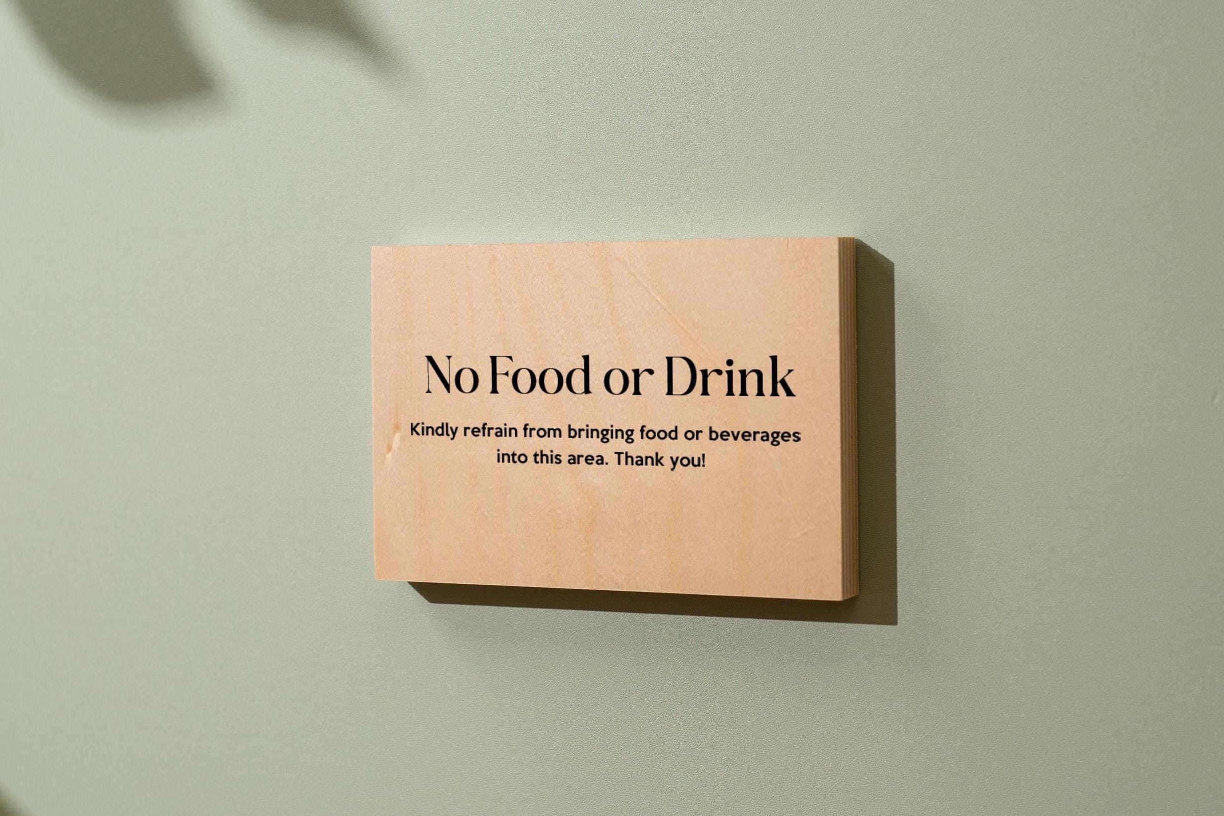 4x6 Birch Plywood Sign (D1) - Your Text On Wooden Signage, Custom Stick On Signs for Desk or Wall, Guests Shop Office Business Instructions