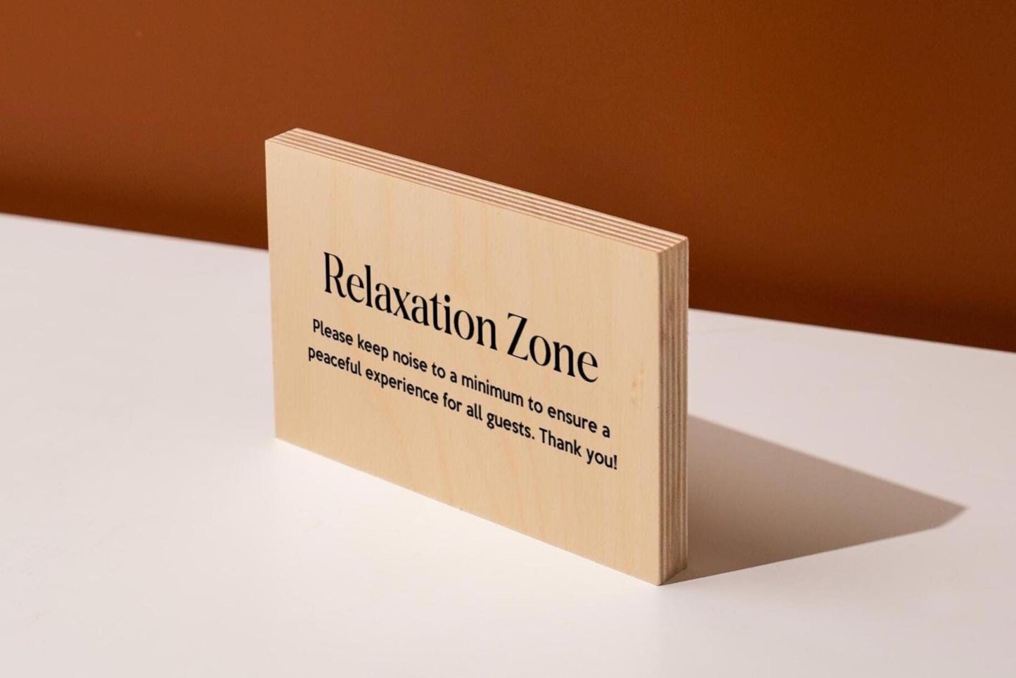 4x6 Birch Plywood Sign (D1) - Your Text On Wooden Signage, Custom Stick On Signs for Desk or Wall, Guests Shop Office Business Instructions