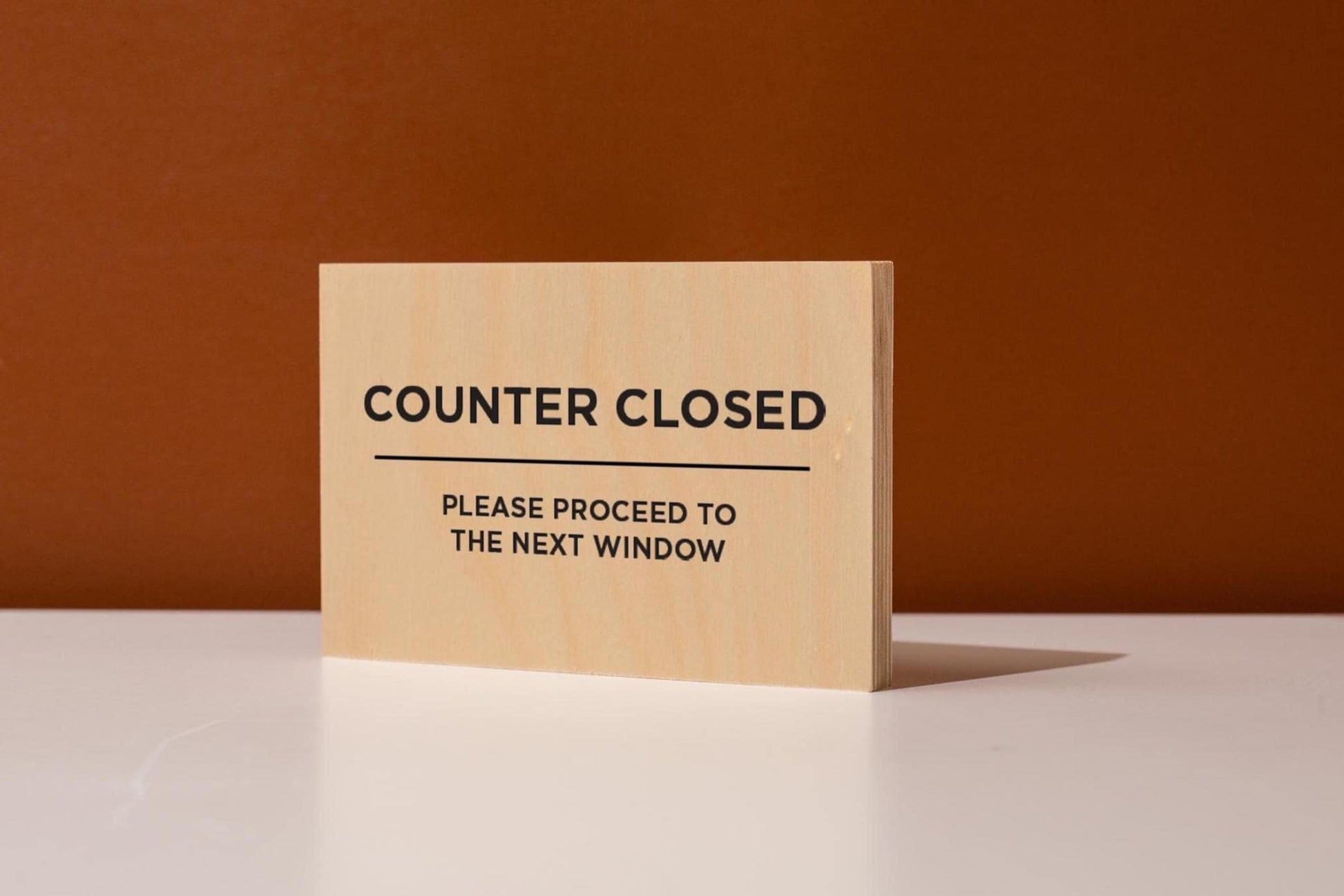 4x6 Birch Plywood Sign (D4) - Your Text On Wooden Signage, Custom Stick On Signs for Desk or Wall, Guests Shop Office Business Directional