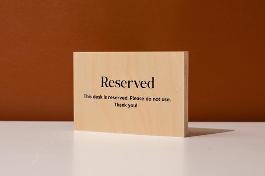 4x6 Birch Plywood Sign (D1) - Your Text On Wooden Signage, Custom Stick On Signs for Desk or Wall, Guests Shop Office Business Instructions
