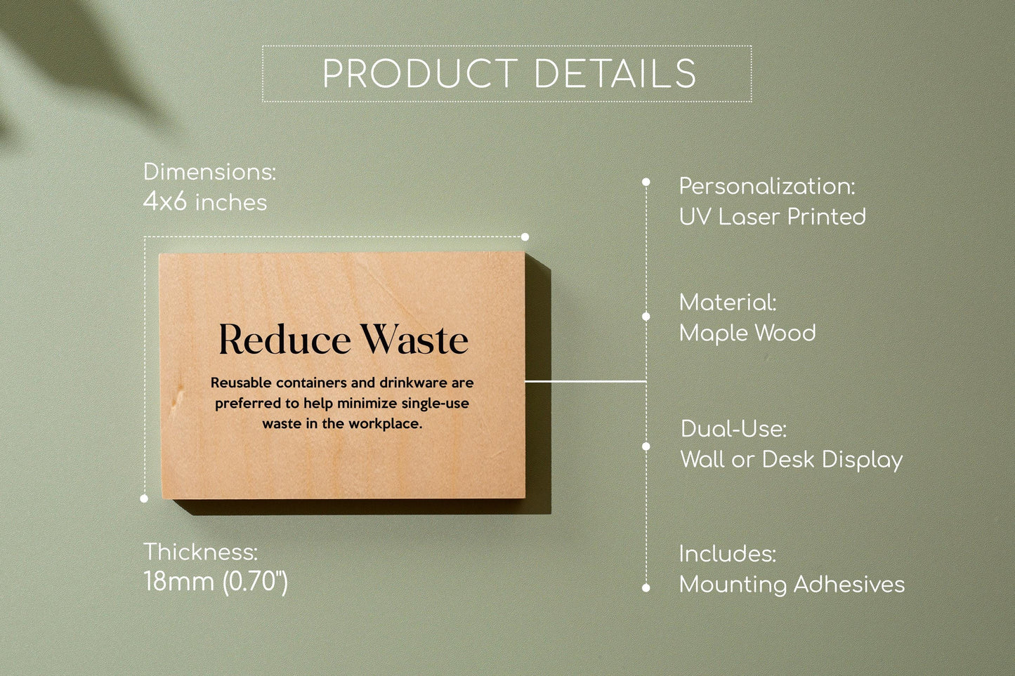 4x6 Birch Plywood Sign (D1) - Your Text On Wooden Signage, Custom Stick On Signs for Desk or Wall, Guests Shop Office Business Instructions