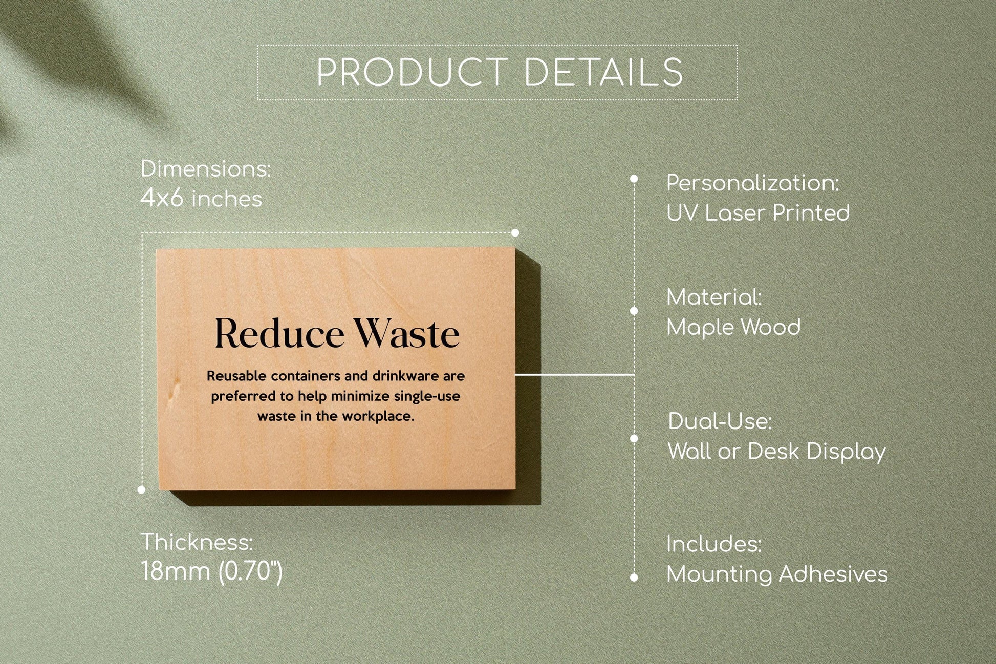 4x6 Birch Plywood Sign (D1) - Your Text On Wooden Signage, Custom Stick On Signs for Desk or Wall, Guests Shop Office Business Instructions