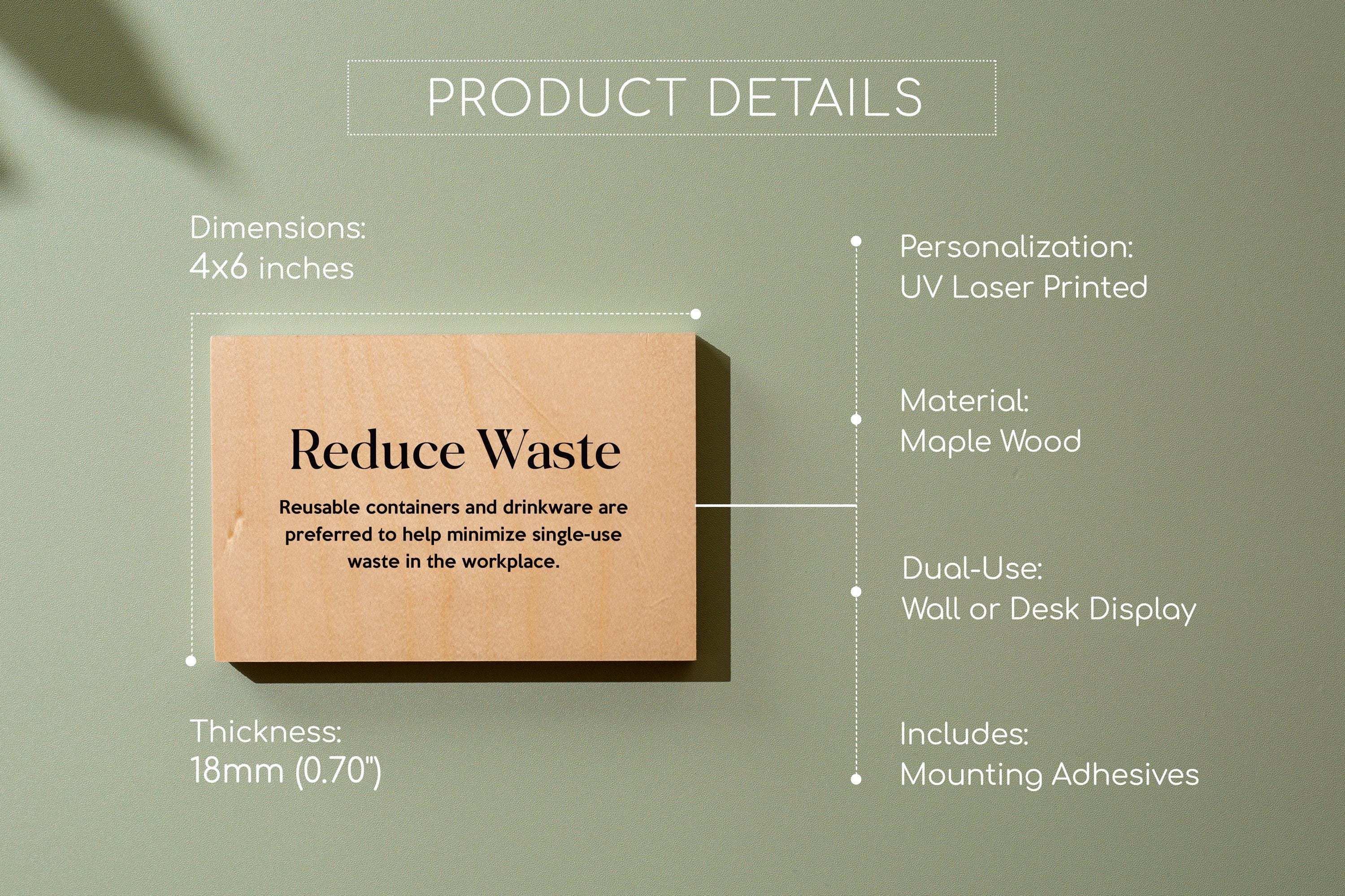 4x6 Birch Plywood Sign (D1) - Your Text On Wooden Signage, Custom Stick On Signs for Desk or Wall, Guests Shop Office Business Instructions