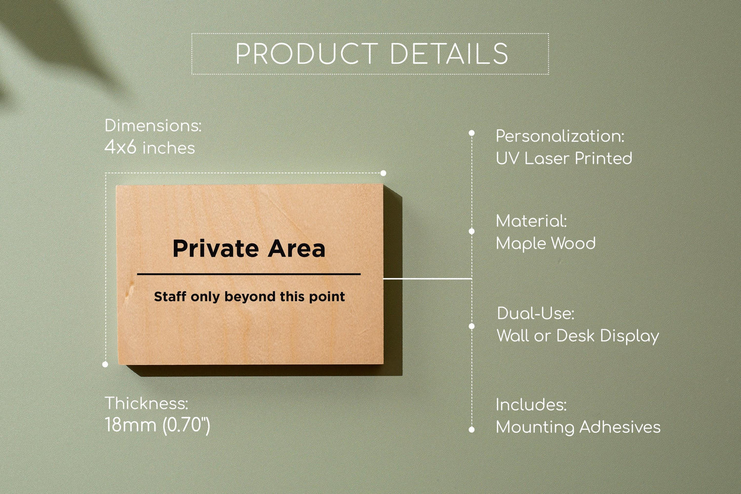 4x6 Birch Plywood Sign (D4) - Your Text On Wooden Signage, Custom Stick On Signs for Desk or Wall, Guests Shop Office Business Directional