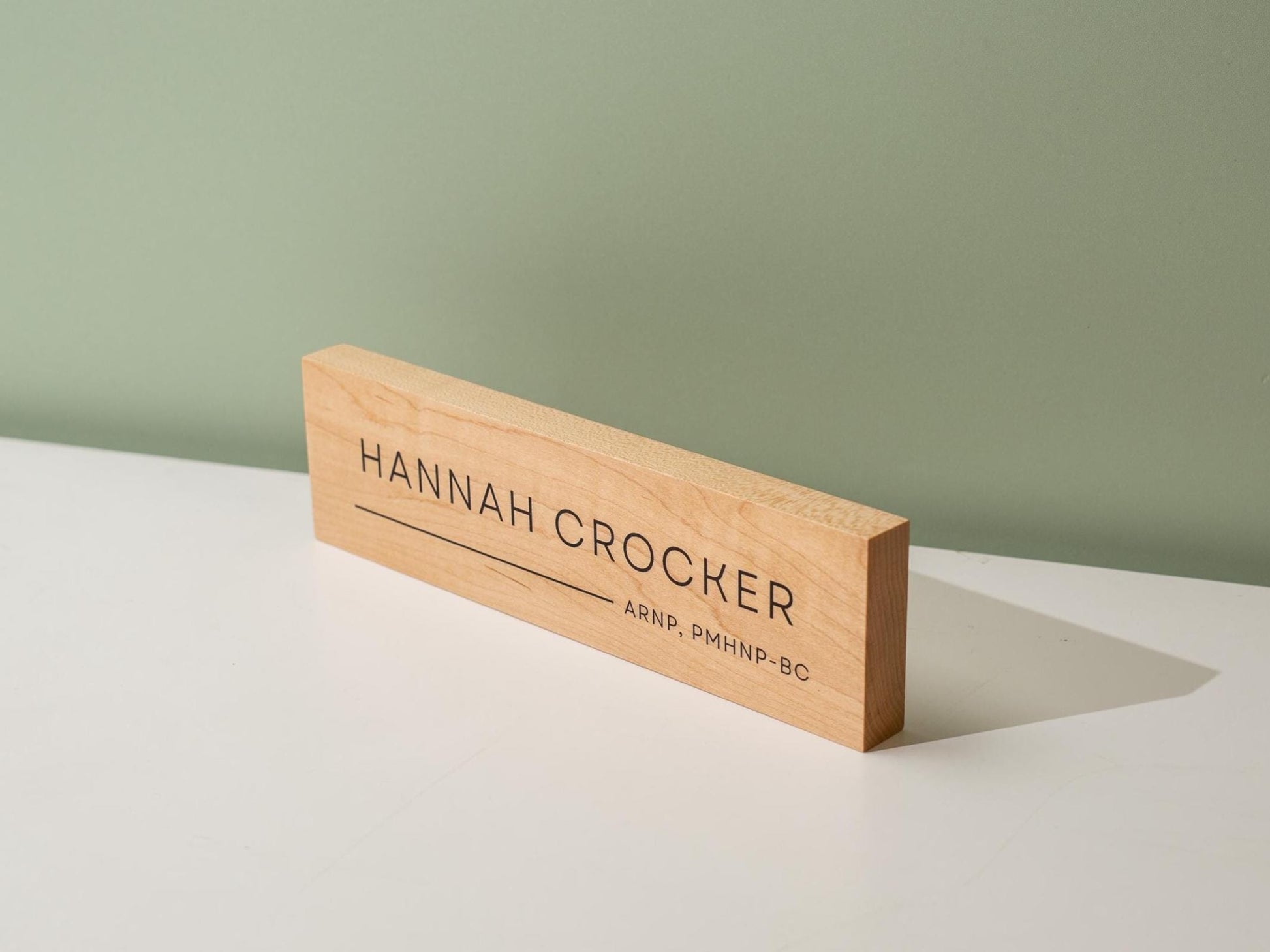 Stick On Wood Wall Name Plate (D4)- Personalized Door Office Sign New Job Room Label CEO Boss Staff Teacher Corporate Promotion Gift