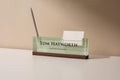 Pastel Acrylic Name Block w/ Slots (D4) - Custom Job Title Plaque Office Desk Pen Business Card Holder Company Staff Sign Doctor CEO Gifts