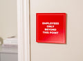Hazard Warning Acrylic Wall Sign (D1) - Personalized Acrylic Safety Sign UV Printed 9mm Thick Adhesive Wall Sign for Salon Spa Studio Office