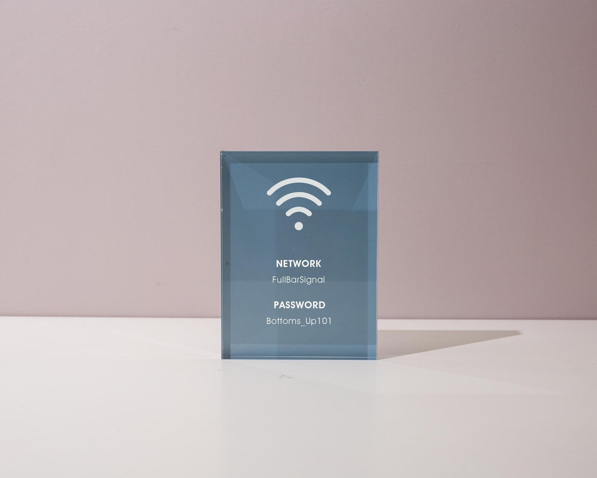 Wifi Pastel Acrylic Sign (W5) - Custom Network Internet Password Table Signage Hotel Small Business Office Salon Doctor Bar Shop Signs