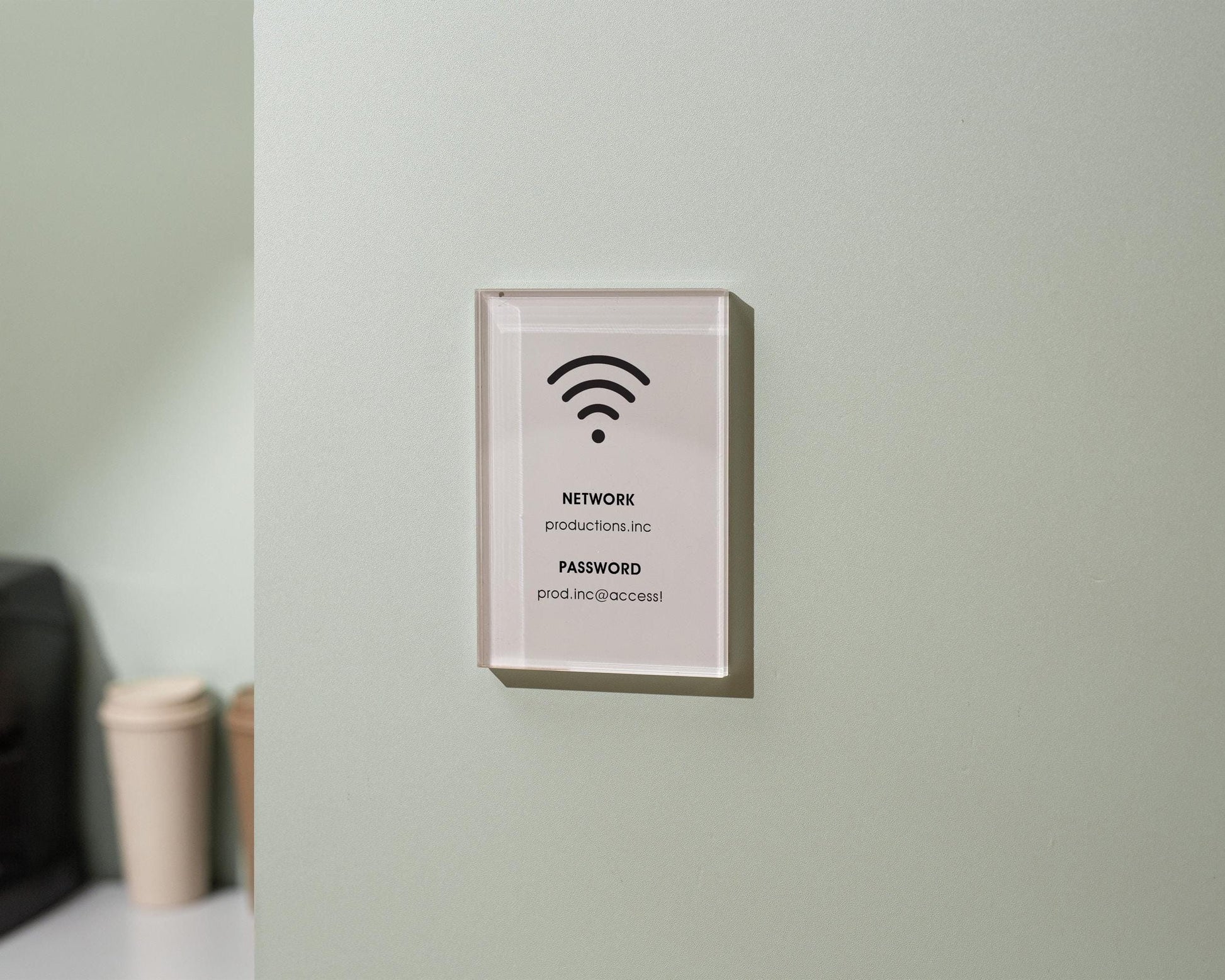 Wifi Pastel Acrylic Sign (W5) - Custom Network Internet Password Table Signage Hotel Small Business Office Salon Doctor Bar Shop Signs