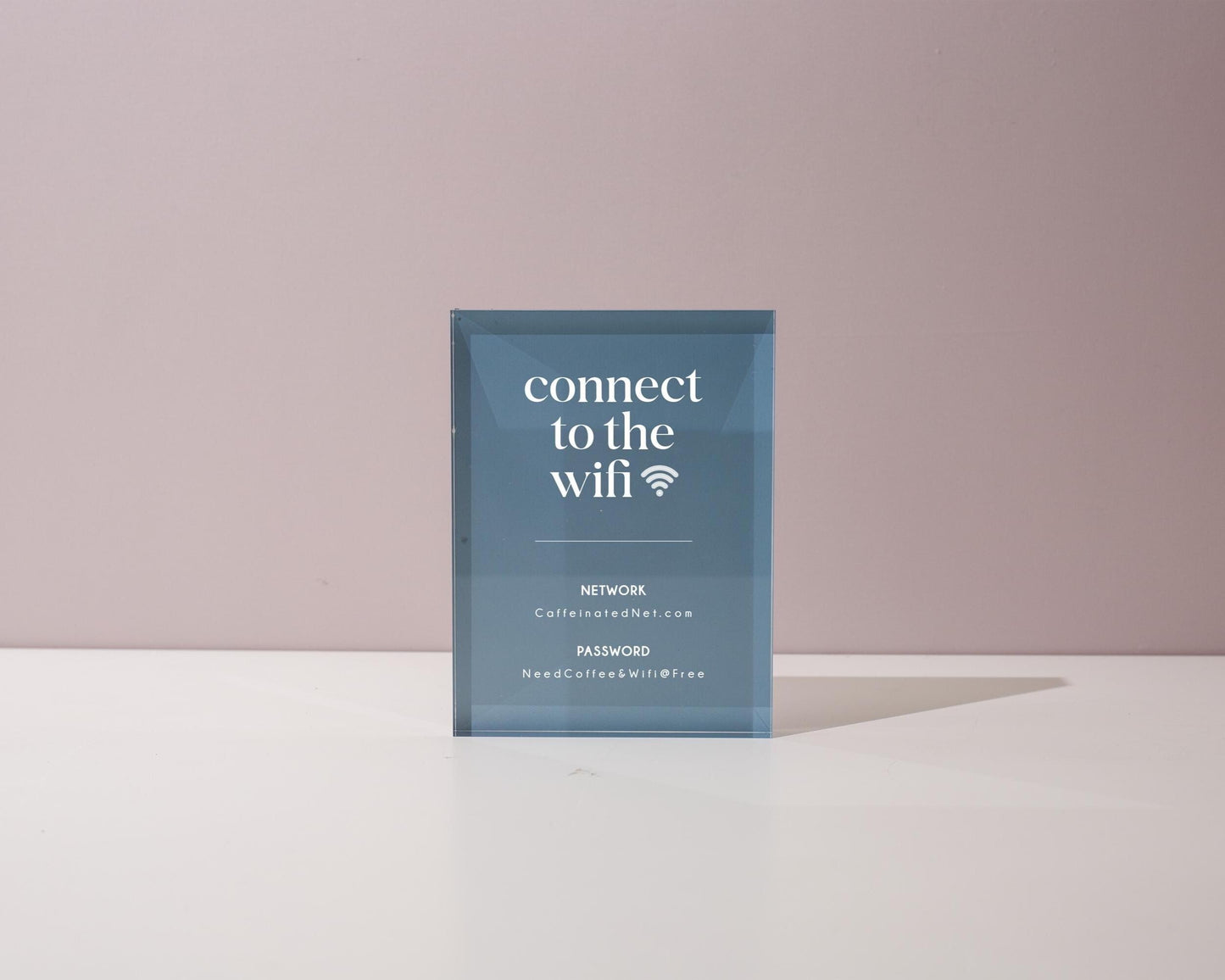 Wifi Pastel Acrylic Sign (W6) - Custom Network Internet Password Table Signage Hotel Small Business Office Salon Doctor Bar Shop Signs