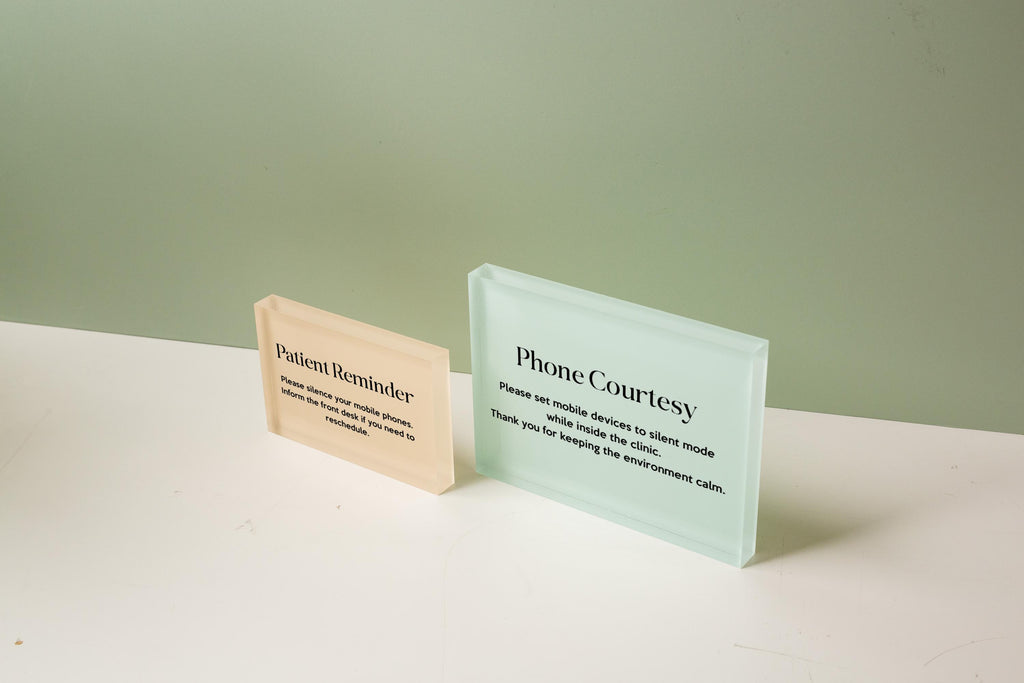4x6 Pastel Acrylic Wall Sign (D1) - Your Text On Wall Sign Custom Stick-On Signage for Guests Shop Office Business Direction Instructions