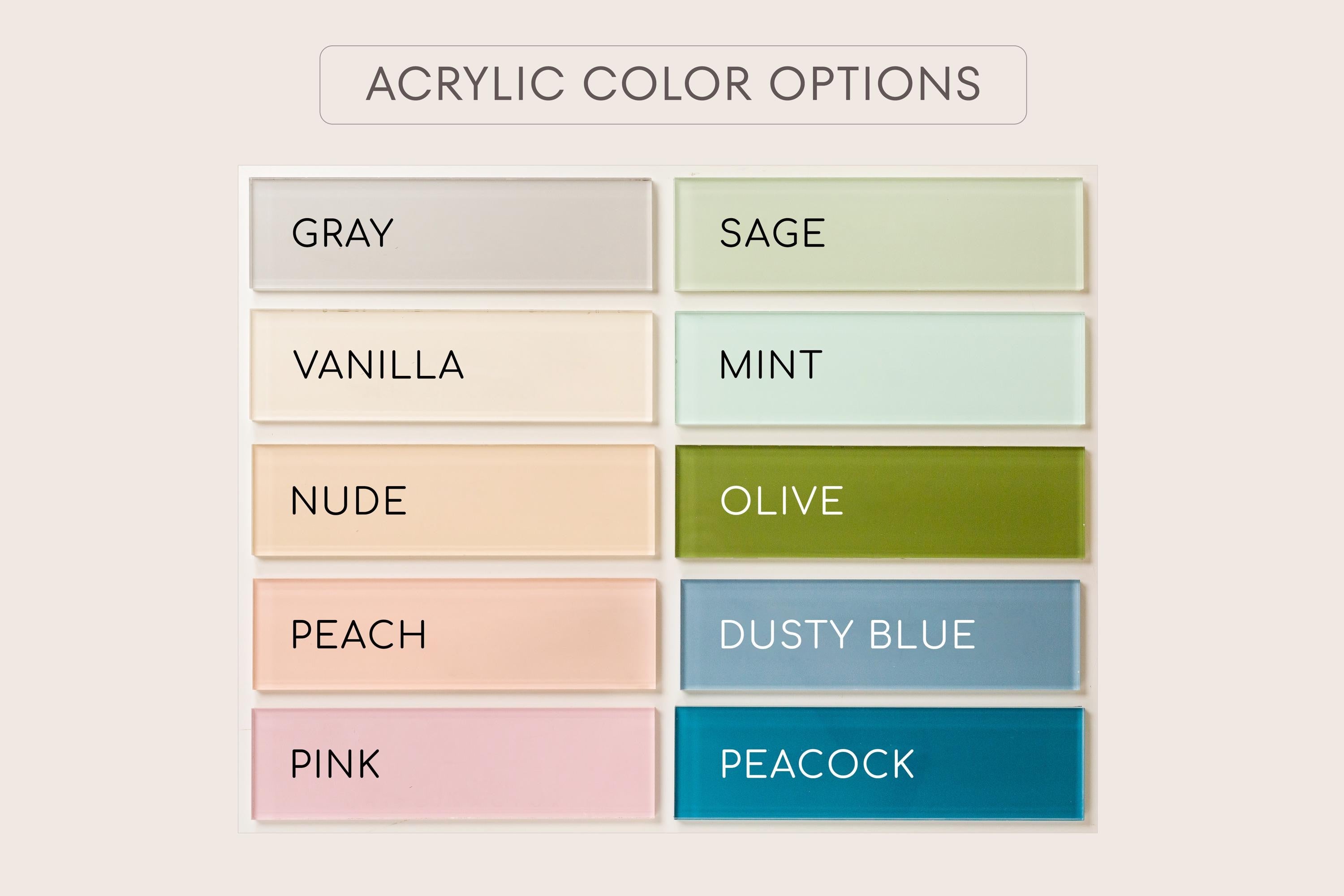 4x6 Pastel Acrylic Wall Sign (D4) - Your Text On Wall Sign Custom Stick-On Signage for Guests Shop Office Business Direction Instructions