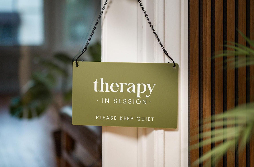 Hanging Acrylic Sign & Black Metal Chain (D10) - 11.5x7" Customizable Window Office Home Business Door Wall Signage, Open Closed In Session