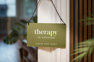 Hanging Acrylic Sign & Black Metal Chain (D10) - 11.5x7" Customizable Window Office Home Business Door Wall Signage, Open Closed In Session