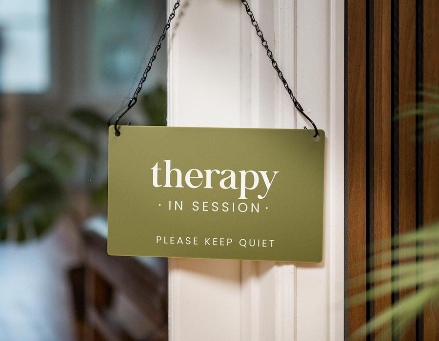 Hanging Acrylic Sign & Black Metal Chain (D10) - 11.5x7" Customizable Window Office Home Business Door Wall Signage, Open Closed In Session