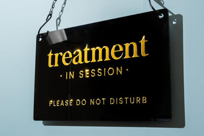 Hanging Acrylic Sign & Black Metal Chain (D10) - 11.5x7" Customizable Window Office Home Business Door Wall Signage, Open Closed In Session