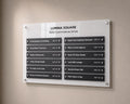 Wall Directory Sign (Slim Plates w/ 2 Columns) - Customizable Office Clinic Lobby Door Building Tenants Business Logo Job Title Room Signage