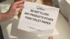Do Not Flush Products Down Toilet Acrylic Courtesy Sign - 6.5 x 7.75" Bathroom Sign for Vacation Rentals Airbnb Businesses Restaurants Cafes