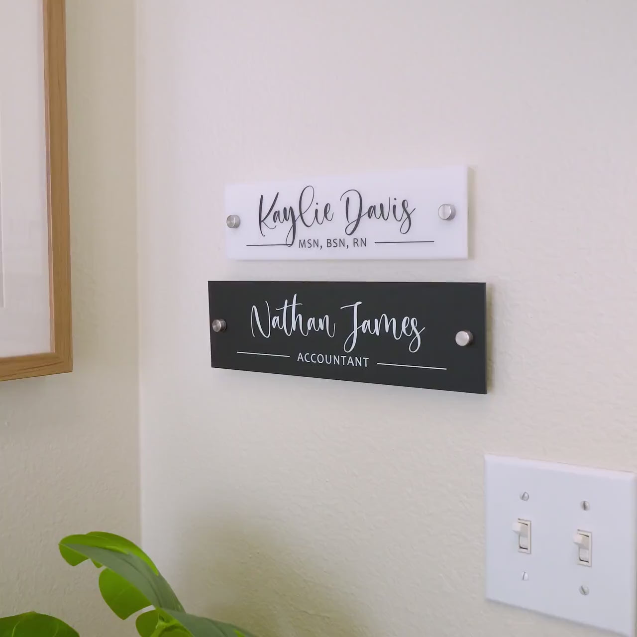 Wall Sign Name Plate - 2 Sizes Personalized Door Office Sign, Executive CEO Sign, New Job Business Decor, Birthday Promotion Mom Gift Ideas