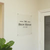 Frosted Acrylic Office Door Sign w/ Metal Stand Offs - 11.5x7" Custom Business Logo Wall Sign, Personalized Medical Office Door Name Plate