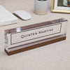 Personalized Acrylic Name Block (D4) - w/ Optional Wooden Base, Table Desk CEO Manager Boss Sign, Reception Job Office Decor, Promotion Gift