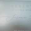 Reserved Hanging Acrylic Sign with Ribbon - Black or Frosted 11.5x7" Sign, In Loving Memory Sign for Wedding Chair Aisle, Memory Table Sign