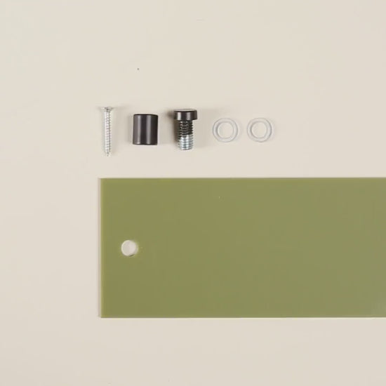4pc Stand-offs for Wall Signs - 4x Set, Hardware Included, Acrylic Sign Replacement, Add-On, Available in Black, White, Silver, or Gold