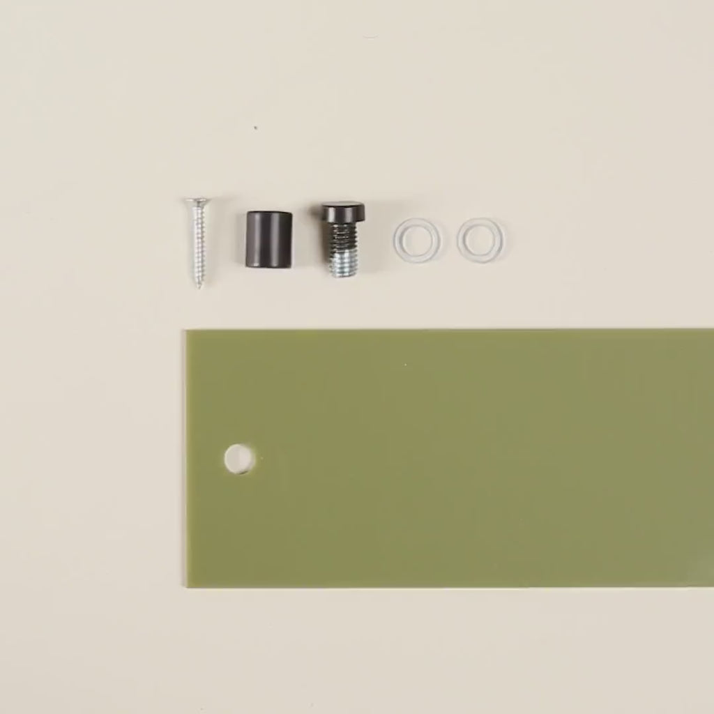 4pc Stand-offs for Wall Signs - 4x Set, Hardware Included, Acrylic Sign Replacement, Add-On, Available in Black, White, Silver, or Gold