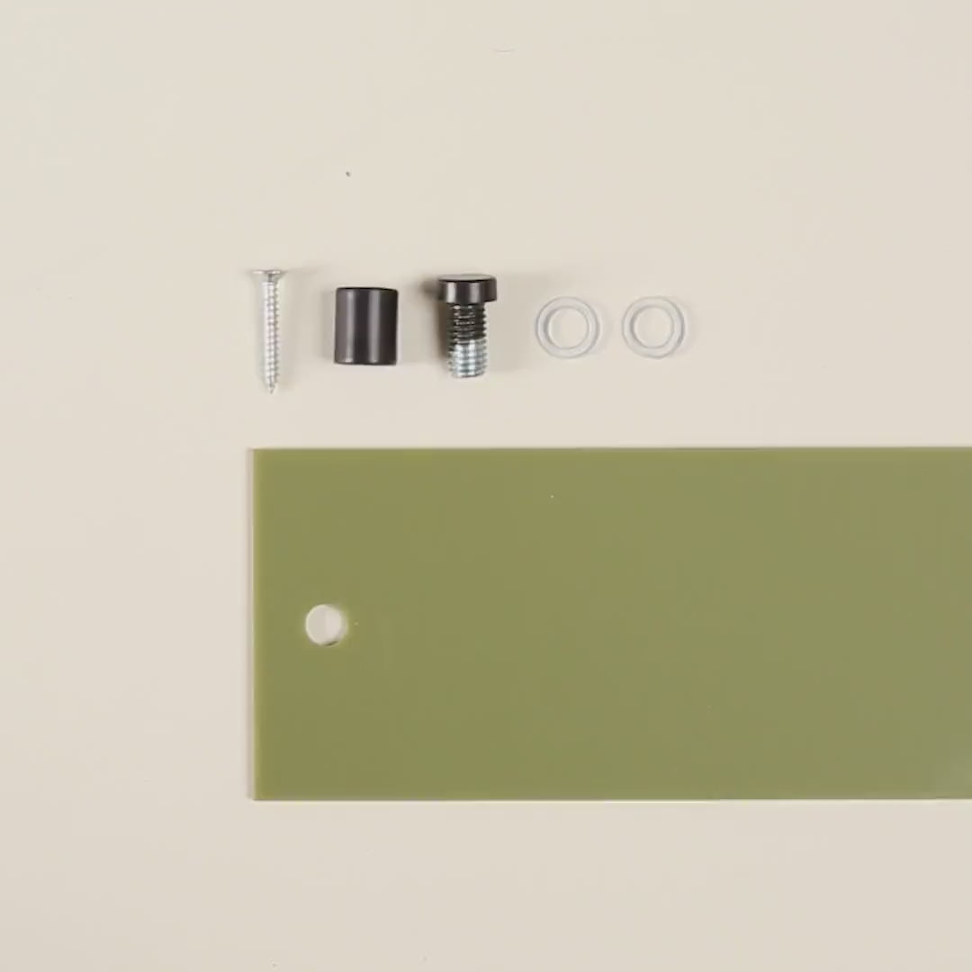 4pc Stand-offs for Wall Signs - 4x Set, Hardware Included, Acrylic Sign Replacement, Add-On, Available in Black, White, Silver, or Gold
