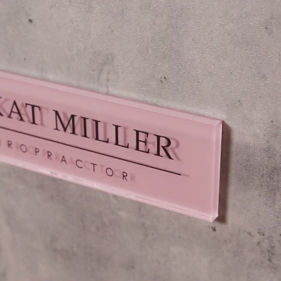 Pastel Acrylic Wall Plate Sign (D1) - Personalized Stick On Door Office Salon Lash Nails Small Business Shop Signage Work Rental Room Number