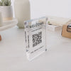 Personalized Acrylic QR Code Wifi Sign (Design 4) - Custom Welcome Internet Sign for Airbnb Vacation Rental Guestroom Visitor Small Business
